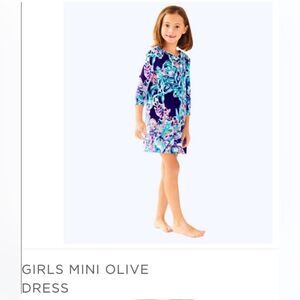 Lilly Pulitzer Mini Olive Luxe Velour Dress All Caught Up- Size Large (8/10)